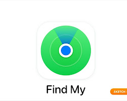 Apple Find My logo with full information of how to track your device. 
